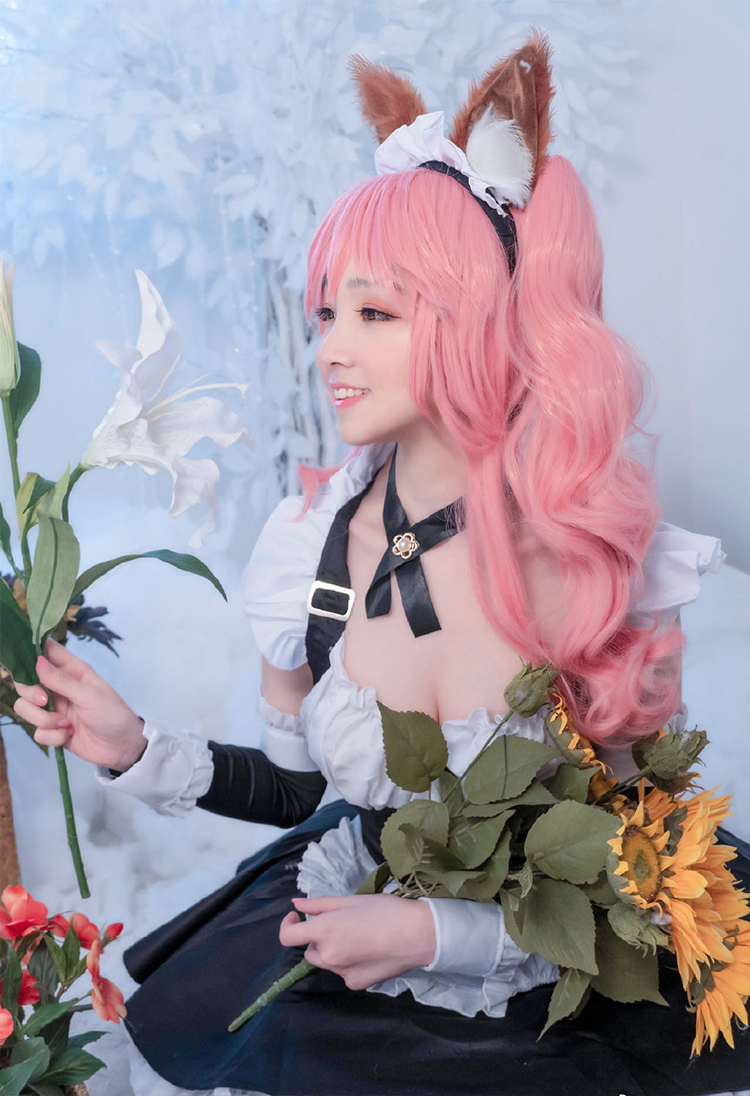 YY直播美女主播少寒Shine玉藻前FGOcos性感写真照片第4张