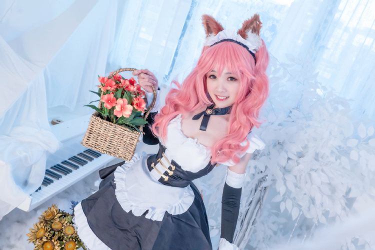 YY直播美女主播少寒Shine玉藻前FGOcos性感写真照片第8张