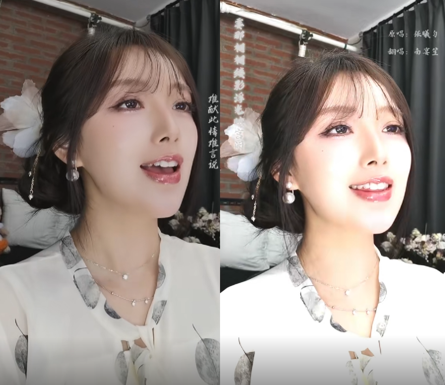 女主播化妆前后对比__娱乐主播妆容