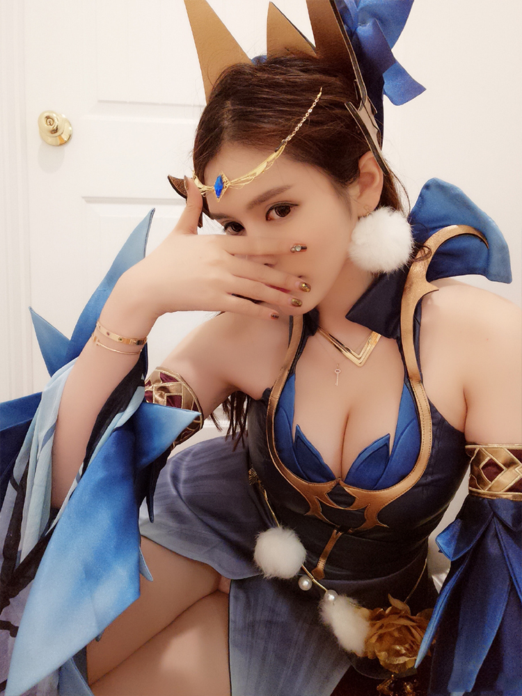 斗鱼美女人气主播张琪格COS貂蝉仲夏夜之梦写真照片第2张